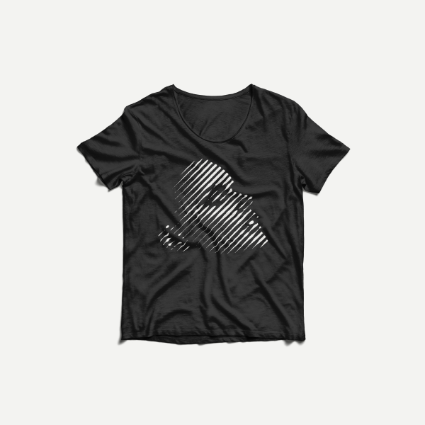 Vintage T-shirt met ronde hals van slubkatoen